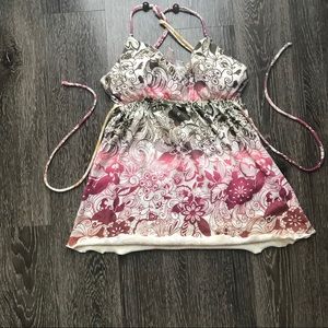 Self Esteem Ombré Criss-Cross Tank Top